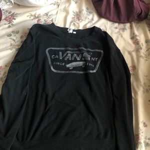 Vans plain black sweatshirt